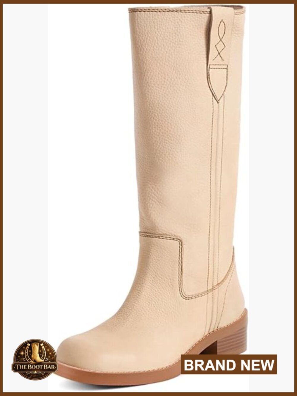 Knee High Chunky Heel Moto Boots Pull On Tall Boots Round Toe Vintage Campus